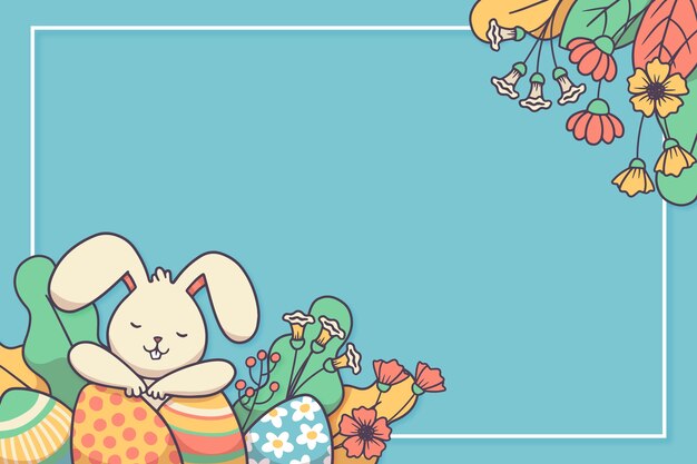 Hand drawn easter background