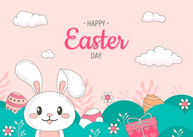 Free vector hand drawn easter background