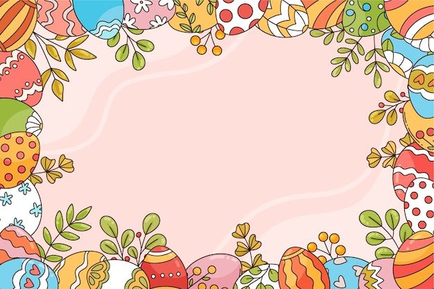 Free vector hand drawn easter background