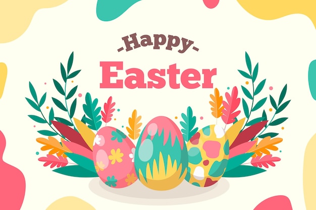 Free vector hand drawn easter celebration illustration