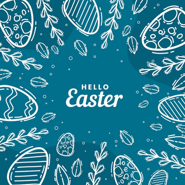 Hand drawn easter celebration illustration