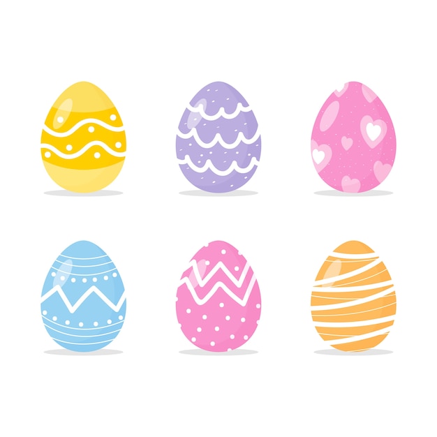 Free vector hand drawn easter day egg collection