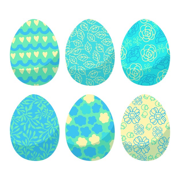 Hand drawn easter day egg pack