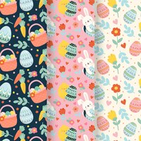 Hand drawn easter day pattern pack