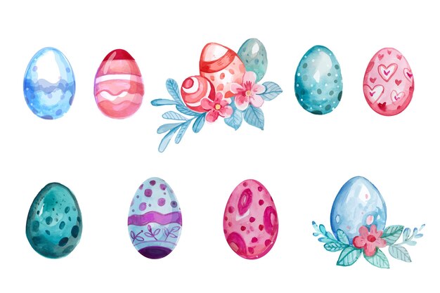 Коллекция рисованной пасхальных яиц