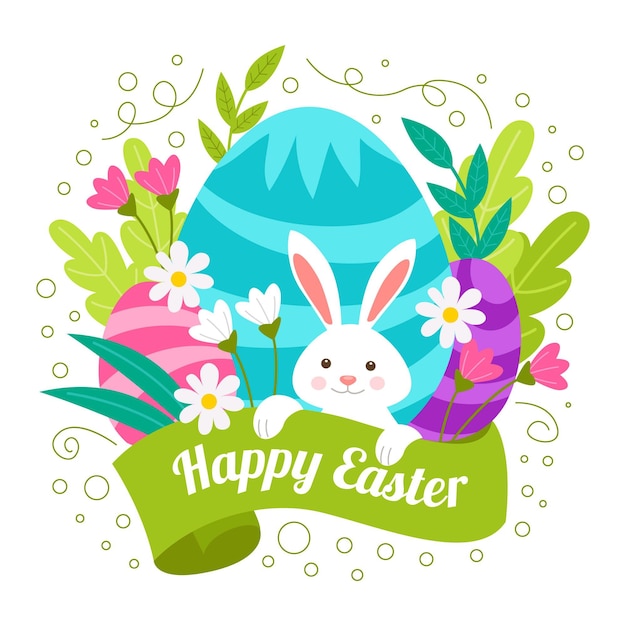 Free vector hand drawn easter illustration