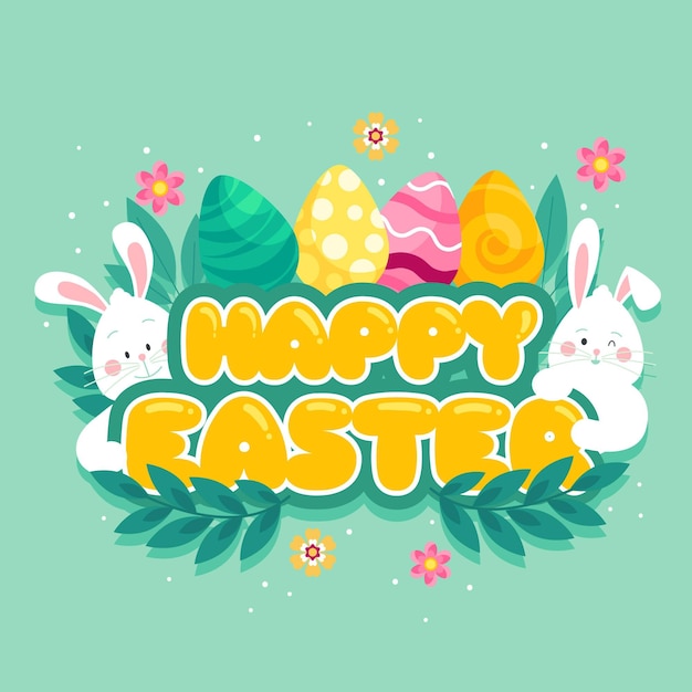 Free vector hand drawn easter illustration