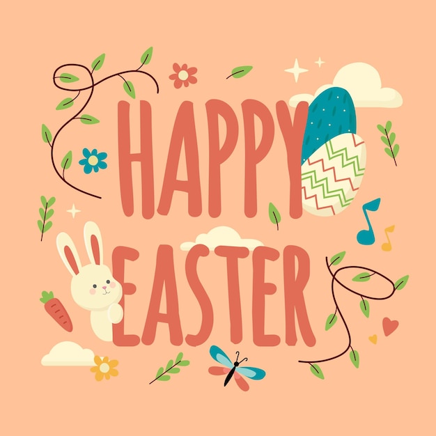 Free vector hand drawn easter illustration