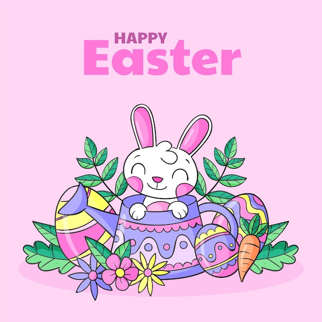 Hand drawn easter illustration