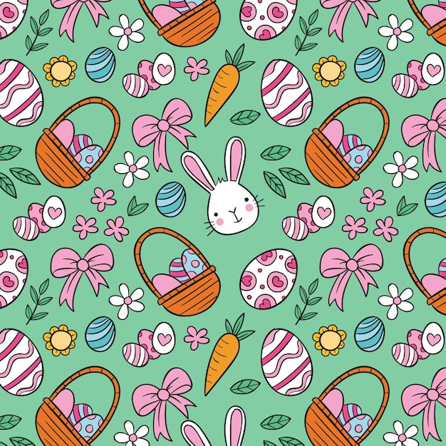 Free vector hand drawn easter pattern