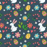 Free vector hand drawn easter pattern