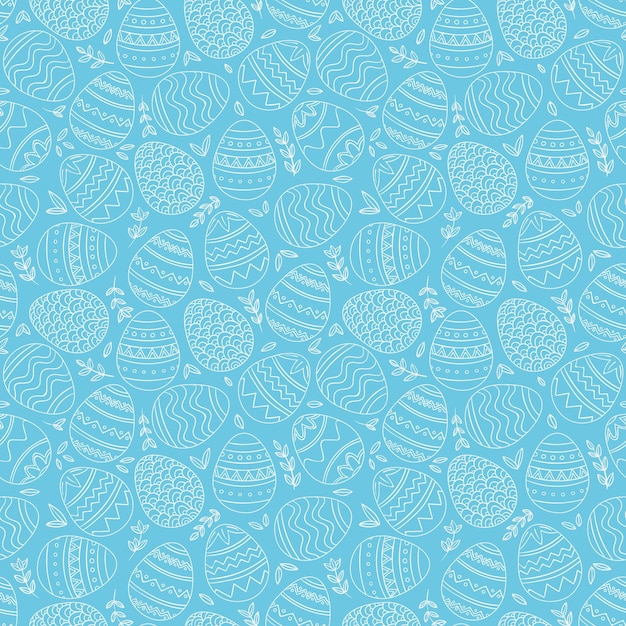 Hand drawn easter pattern