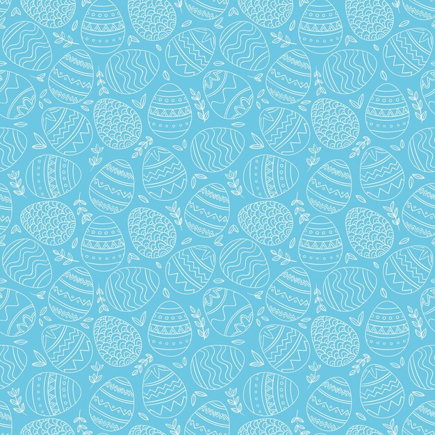 Hand drawn easter pattern