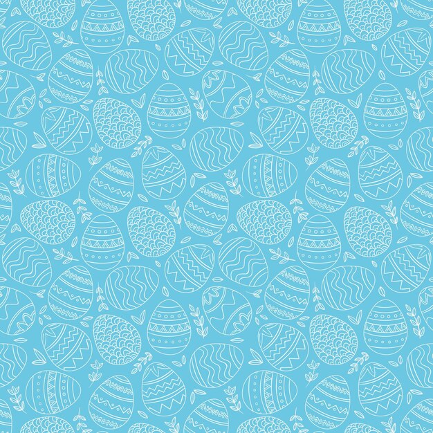 Hand drawn easter pattern