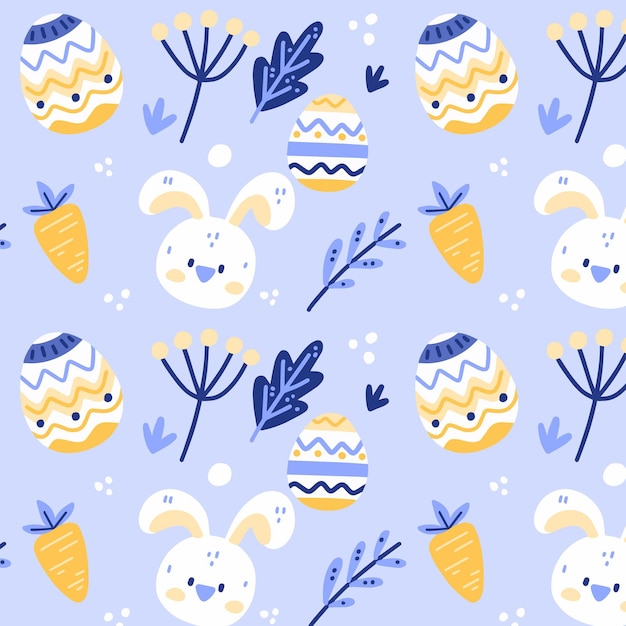 Free vector hand drawn easter pattern