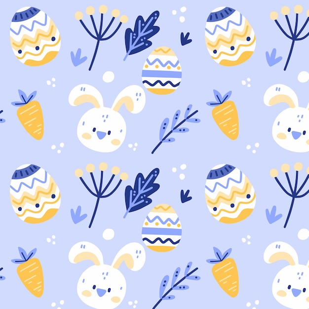 Hand drawn easter pattern