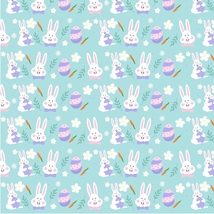 Free Vector hand drawn easter pattern