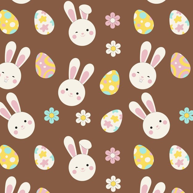 Hand drawn easter pattern