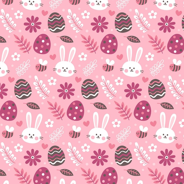 Free vector hand drawn easter pattern