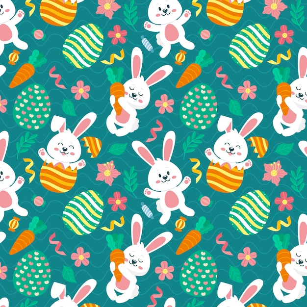 Hand drawn easter pattern