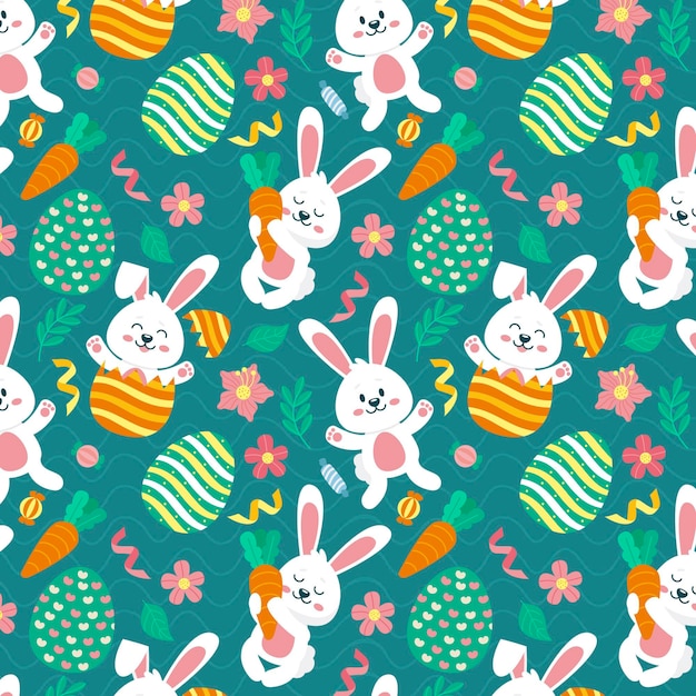 Free vector hand drawn easter pattern