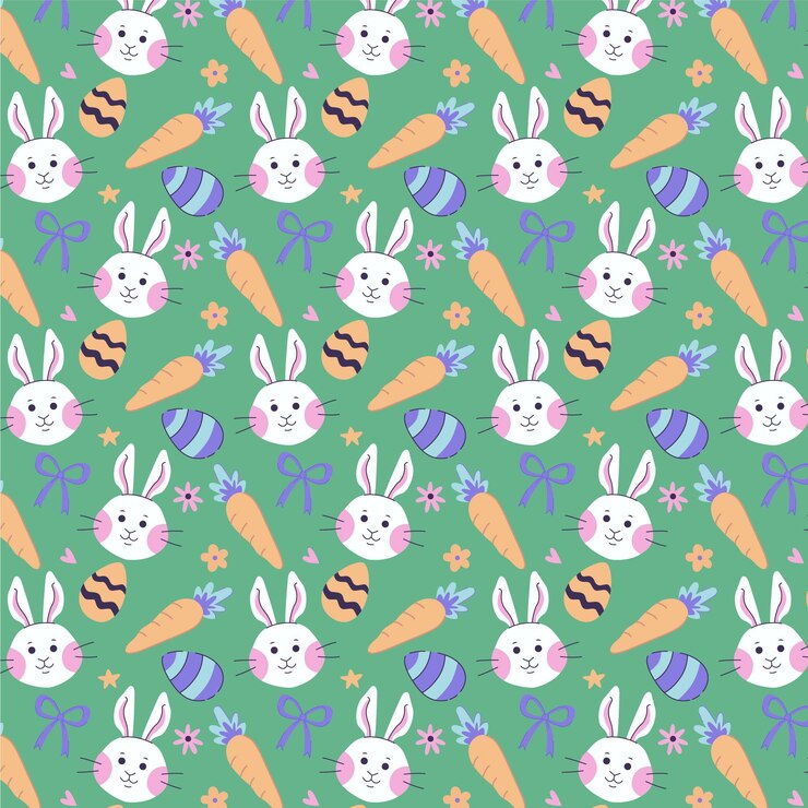 Free Vector hand drawn easter pattern
