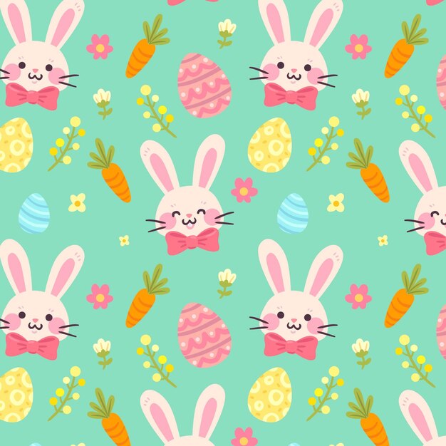 Hand drawn easter pattern