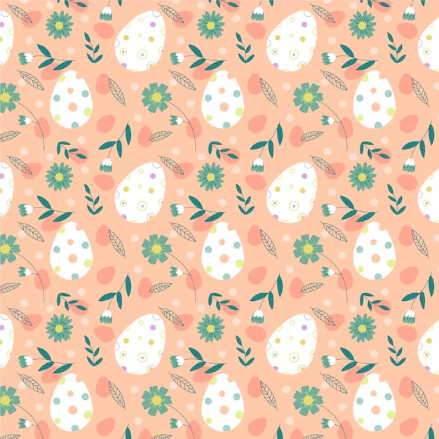 Hand drawn easter pattern