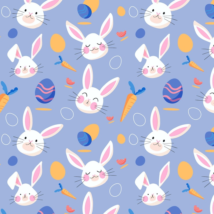 Free Vector hand drawn easter pattern