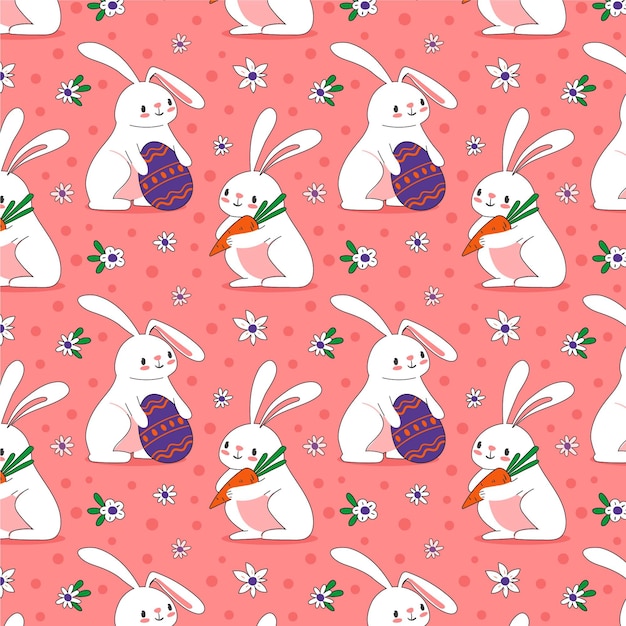 Free vector hand drawn easter pattern