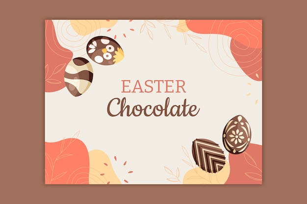 Hand drawn easter photocall template