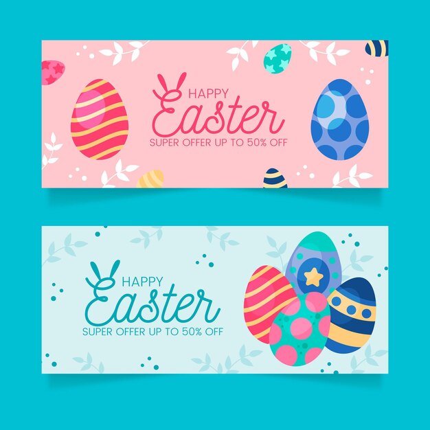 hand drawn easter sale banner