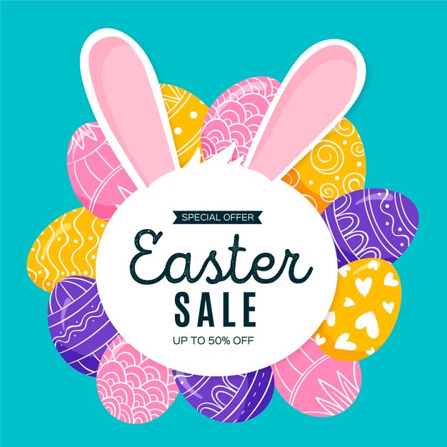 Free vector hand drawn easter sale illustration