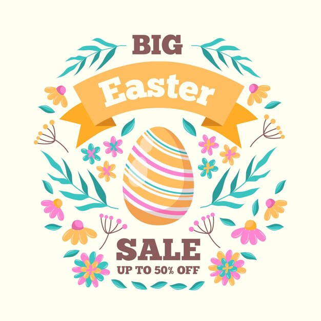 Free vector hand drawn easter sale illustration