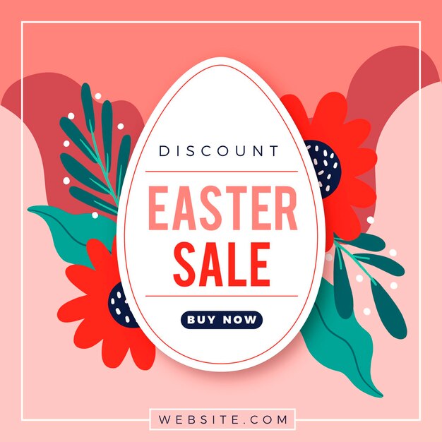 Hand drawn easter sale illustration