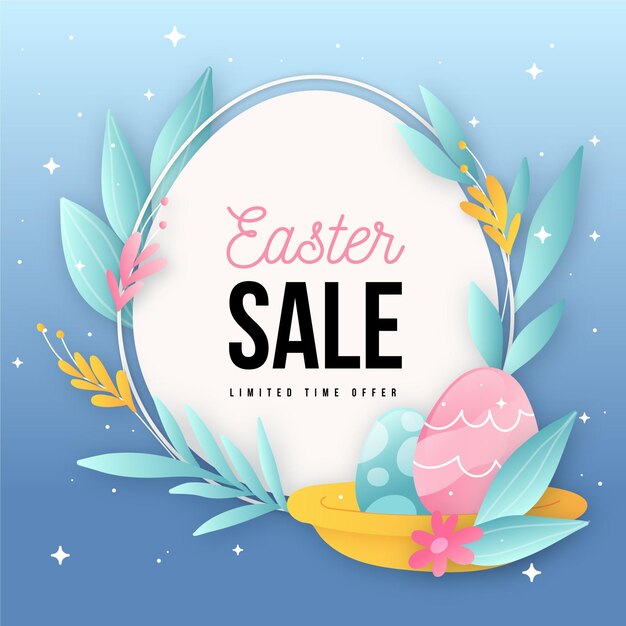 Hand drawn easter sale illustration