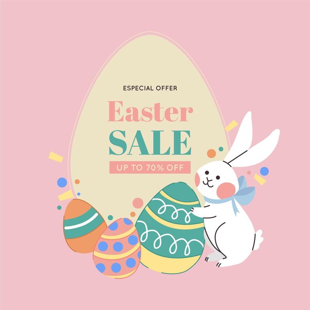 Free vector hand drawn easter sale illustration