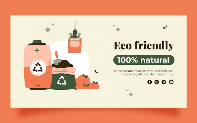 Hand drawn ecology design template