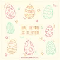 Free vector hand drawn egg collection