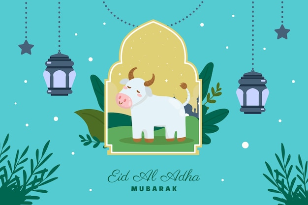 Hand drawn eid al-adha background