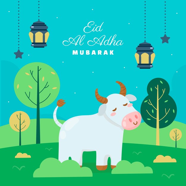 손으로 그린 eid al-adha 그림