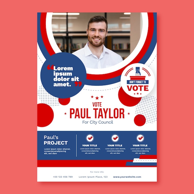 Hand drawn election poster  design