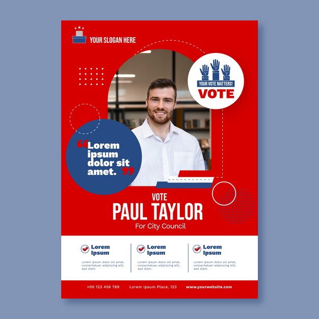 Hand drawn election poster  design