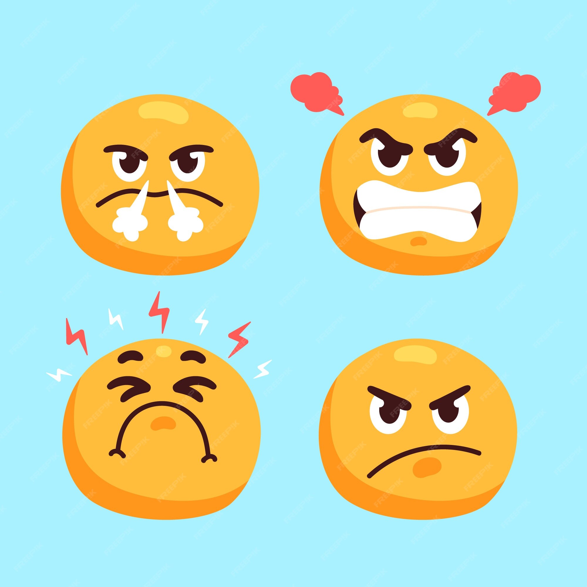 Free Vector  Hand drawn sad emoji illustration