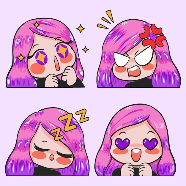 Demon Girl Emotes | Twitch and Discord Emotes | Instant Download | Cute  Girl Emotes | Devil Girl Emotes