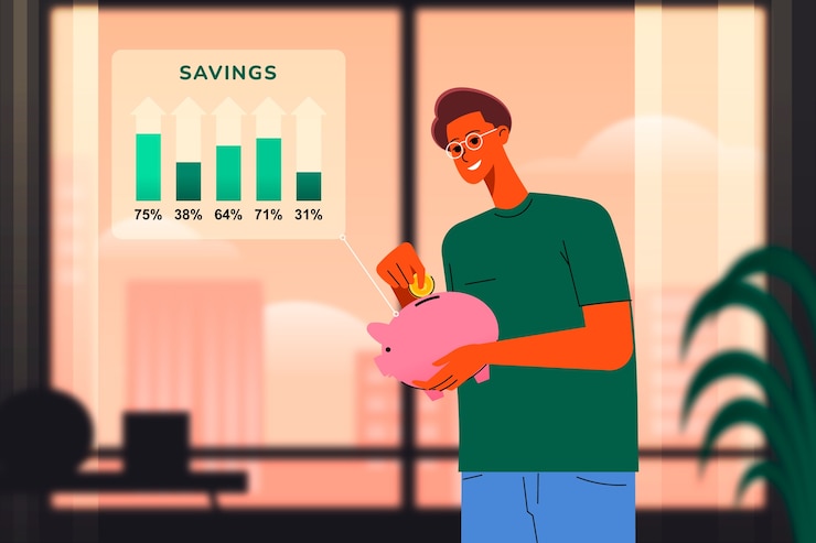 Free Vector hand drawn employee savings plan illustration