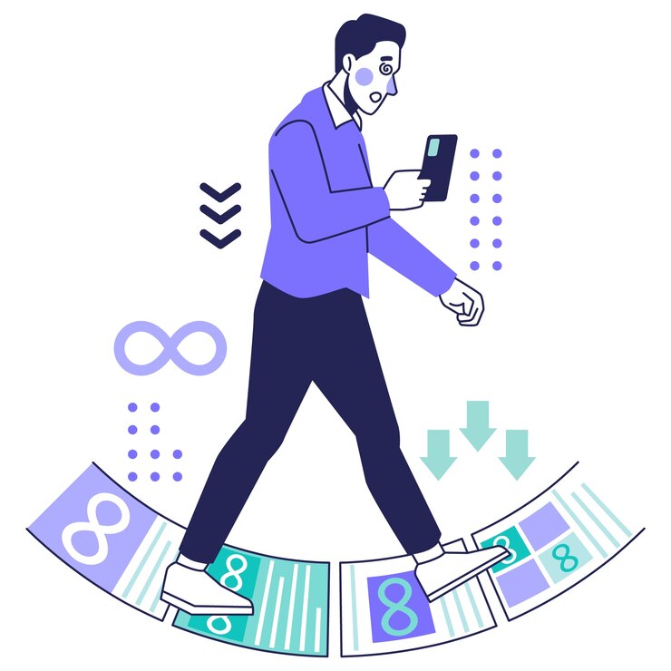 Free Vector hand drawn endless scrolling illustration