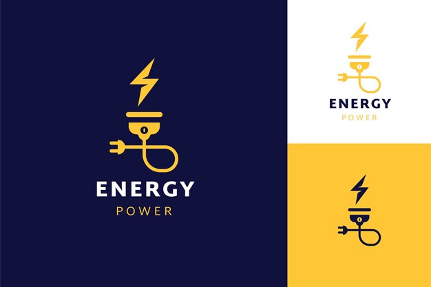 Hand drawn energy logo template