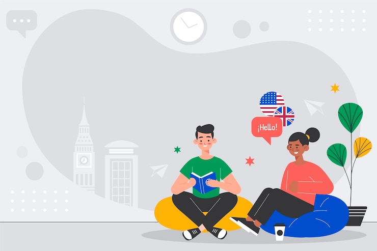 Free Vector hand drawn english school background