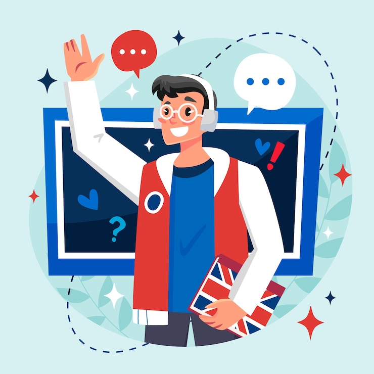 Free Vector hand drawn english school illustration